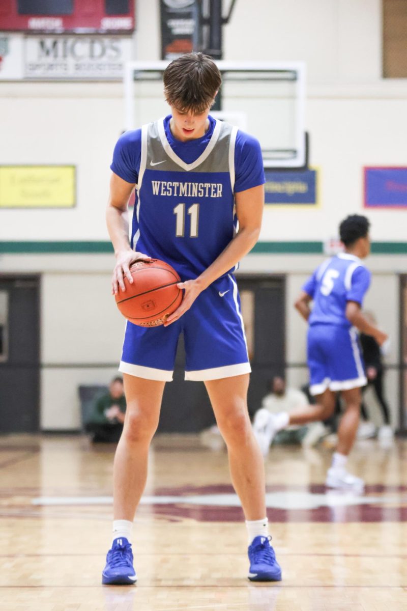 JD Robertson lines up for a free throw